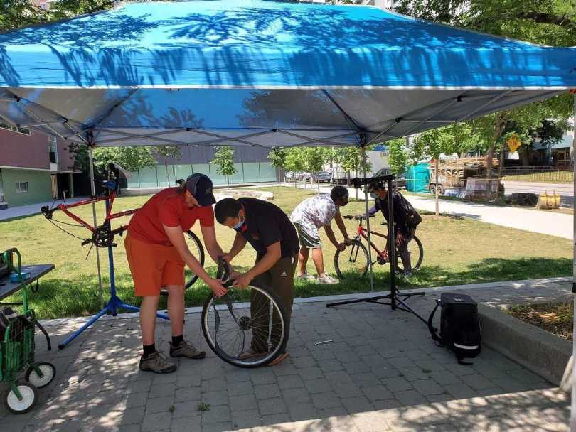 Bike clinic in st james town