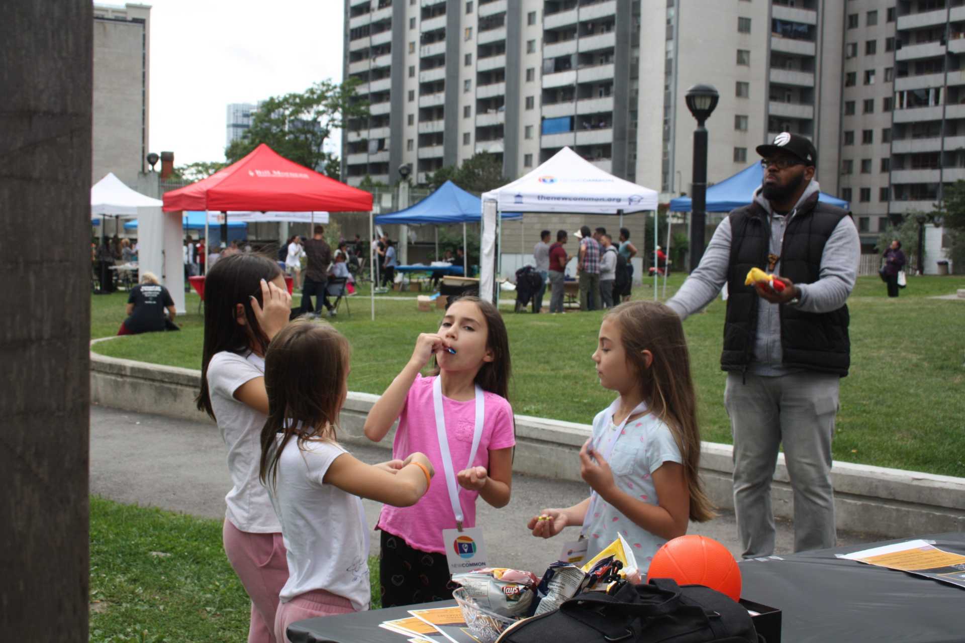 Kids playing during St James Town Festival