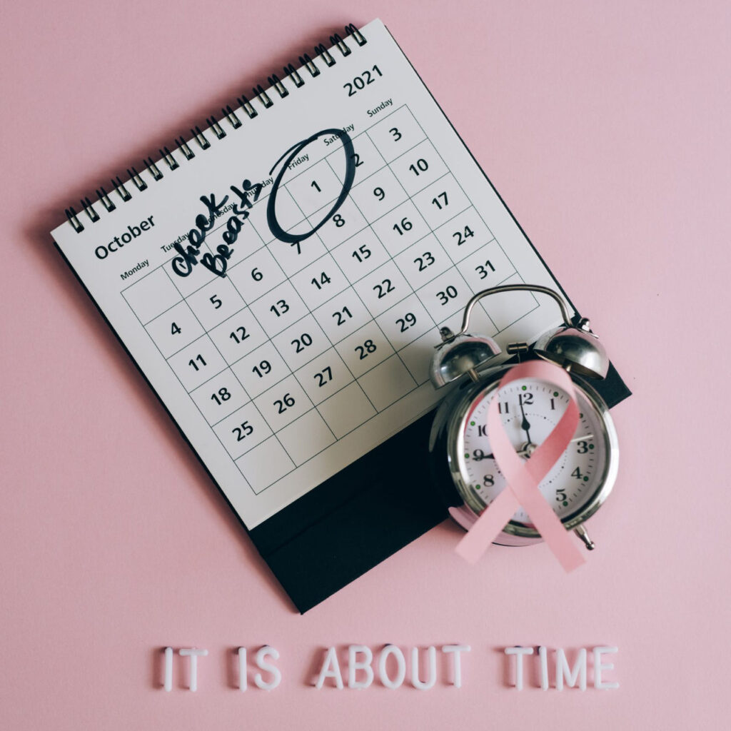 Calendar on pink background